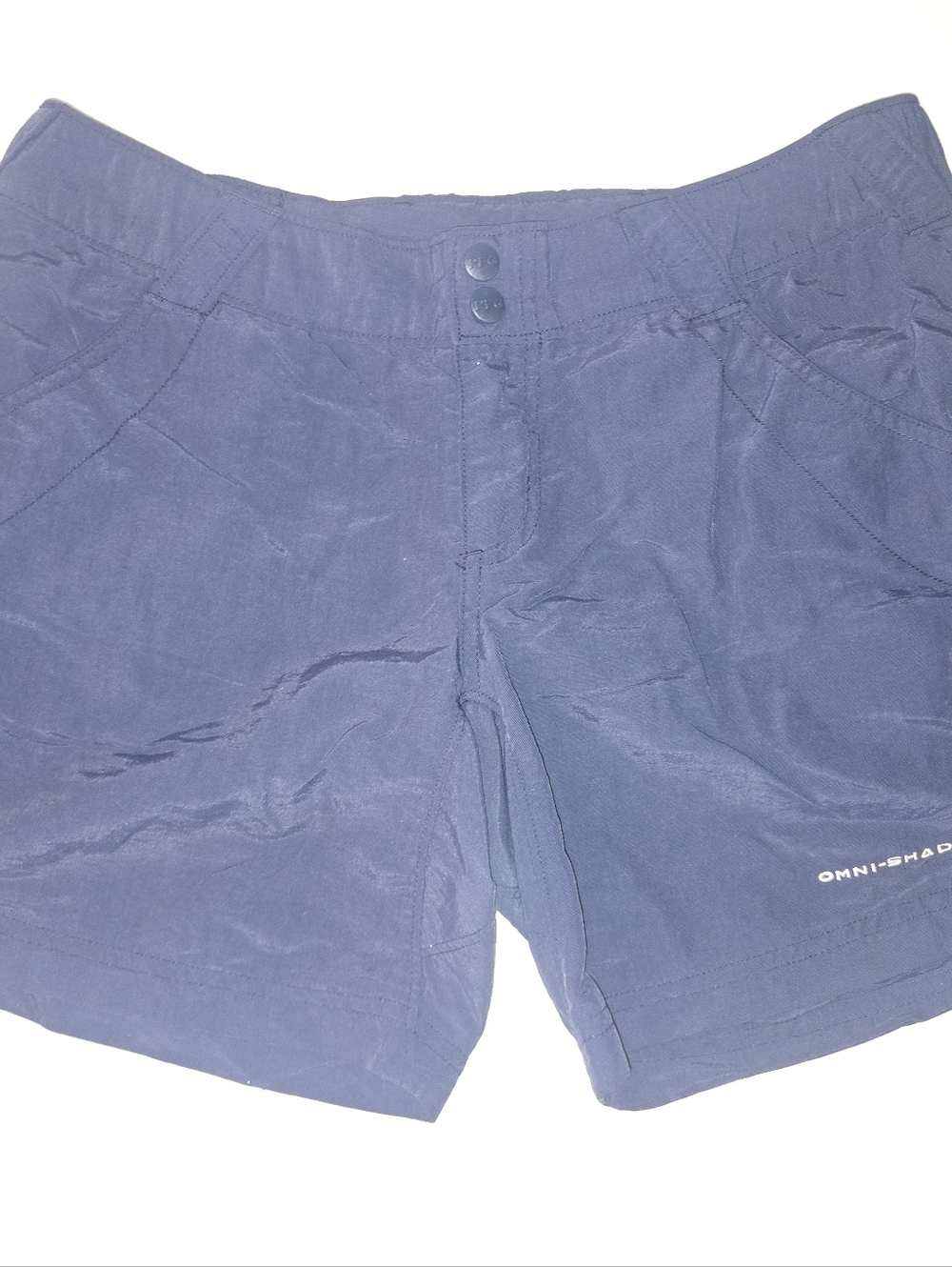 Columbia Navy Blue Shorts with Button Front